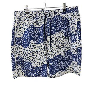 Outdoor Voices Mens Solarcool 7" Beach Shorts, Printed, Mesh Lined, Blue, XL